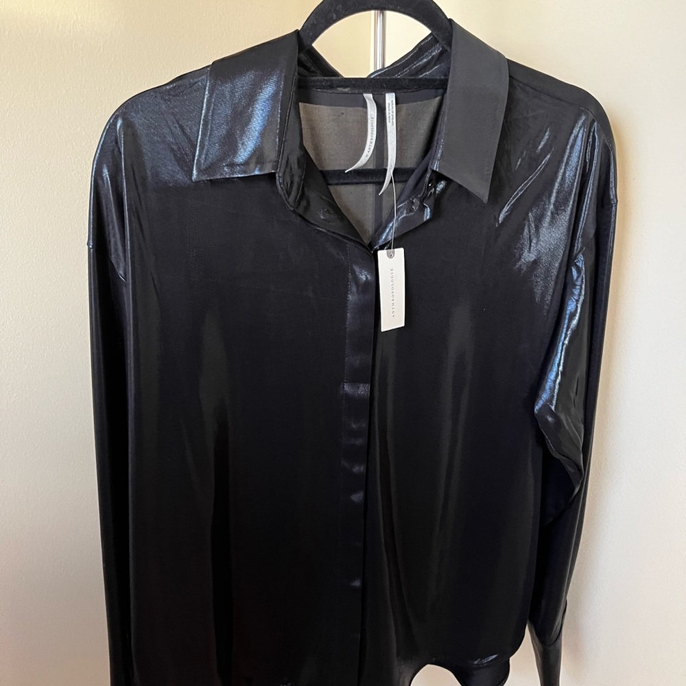 Anthropologie Black Blouse. Brand new, with tags.